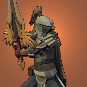 The Ebon Field app icon: an armoured knight raising a greatsword.
